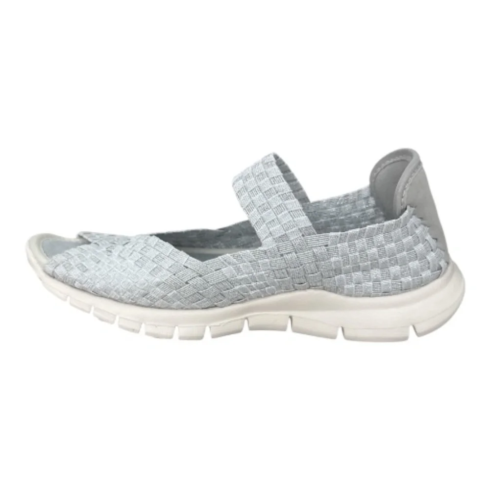 Bernie Mev Women's Comfi Mary Jane Flats, White Shimmer Comfort Lightweight NWB - Picture 2 of 6